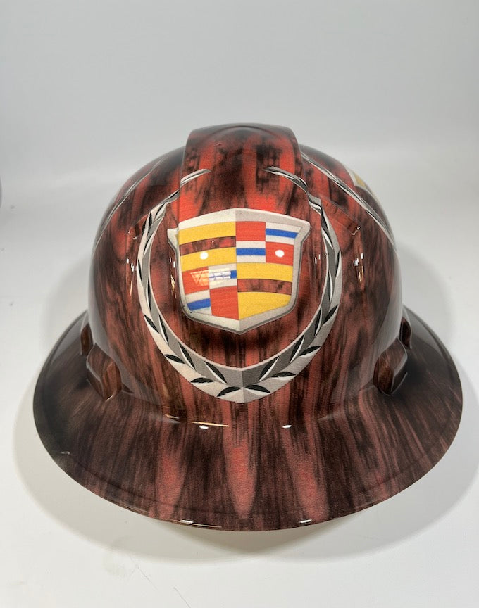 Full Brim Hard Hat Hydro Dipped CADILLAC