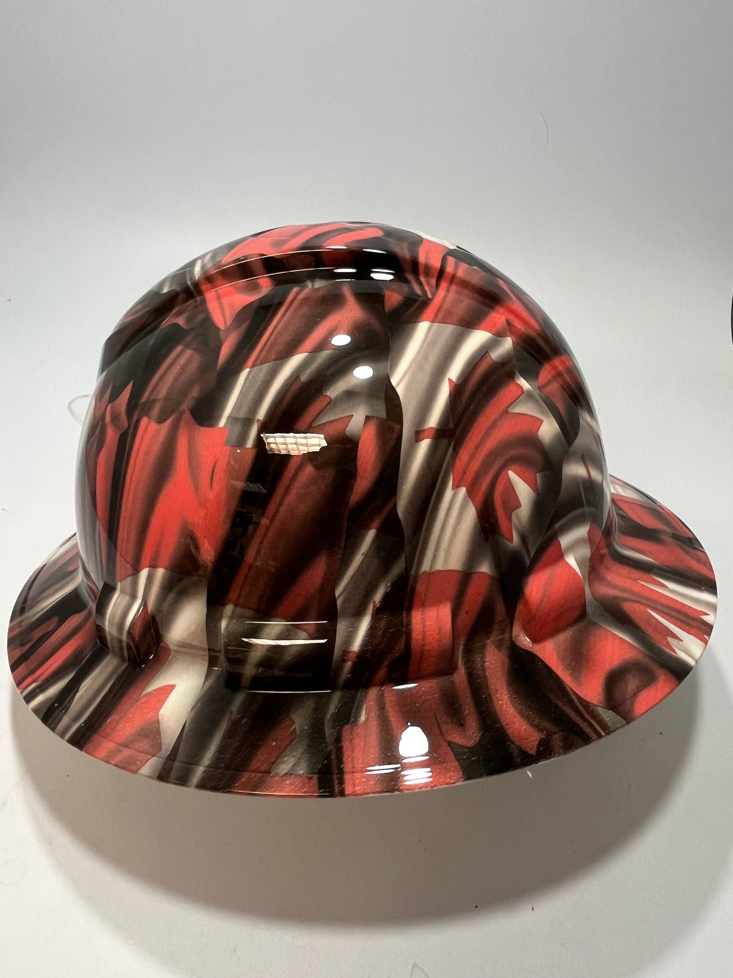 Full Brim Hard Hat Hydro Dipped CANADIAN FLAG