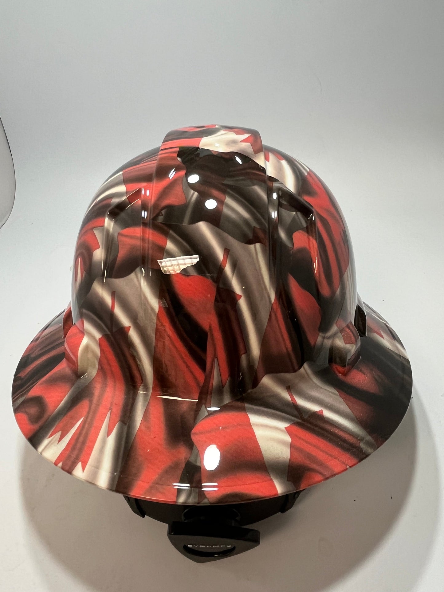 Full Brim Hard Hat Hydro Dipped CANADIAN FLAG