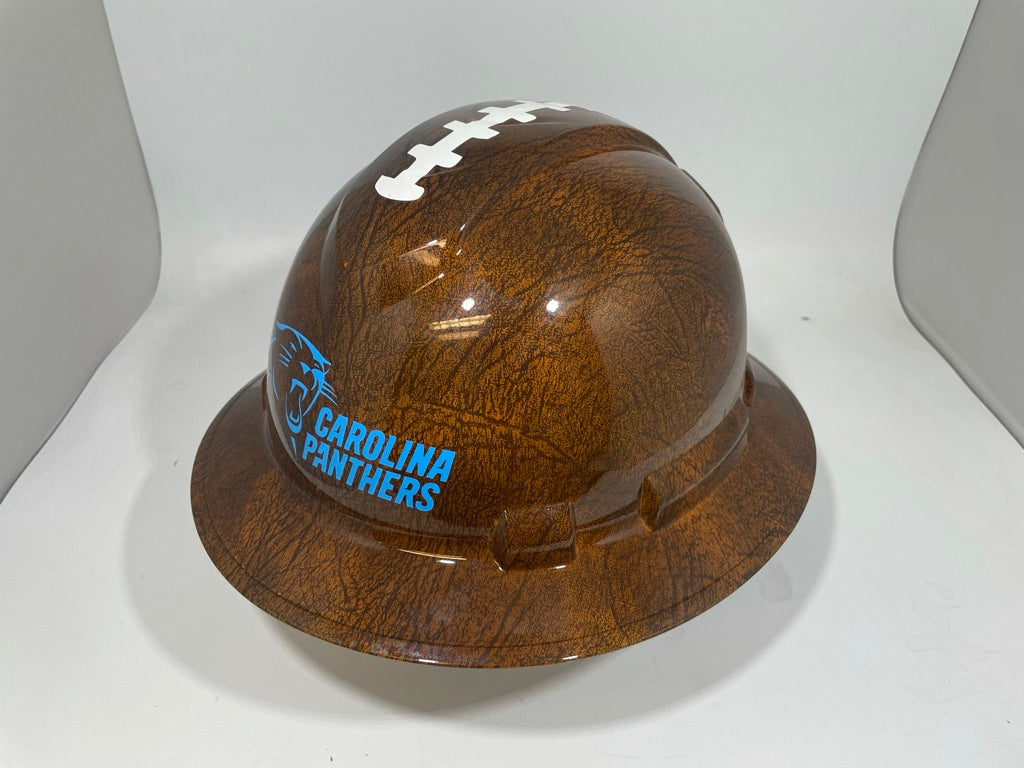 Full Brim Hard Hat Hydro Dipped Panthers Football