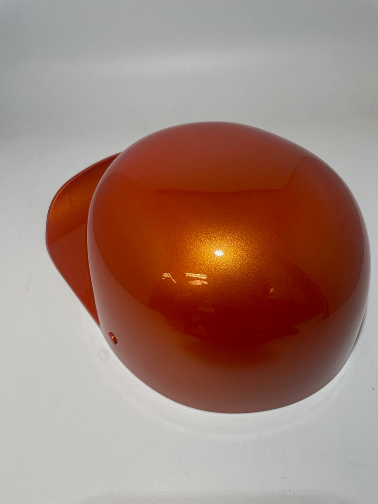Baseball Cap Style Motorcycle Helmet Electric Orange