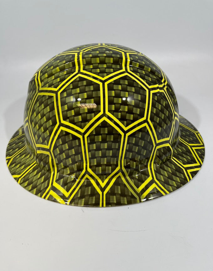 Full Brim Hard Hat Hydro Dipped Carbon Fiber Soccer