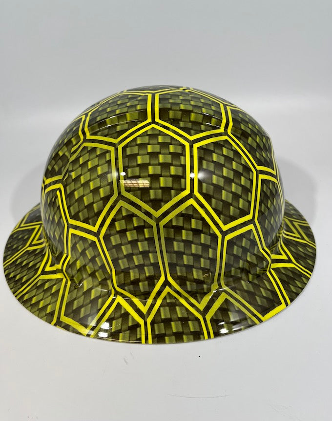 Full Brim Hard Hat Hydro Dipped Carbon Fiber Soccer