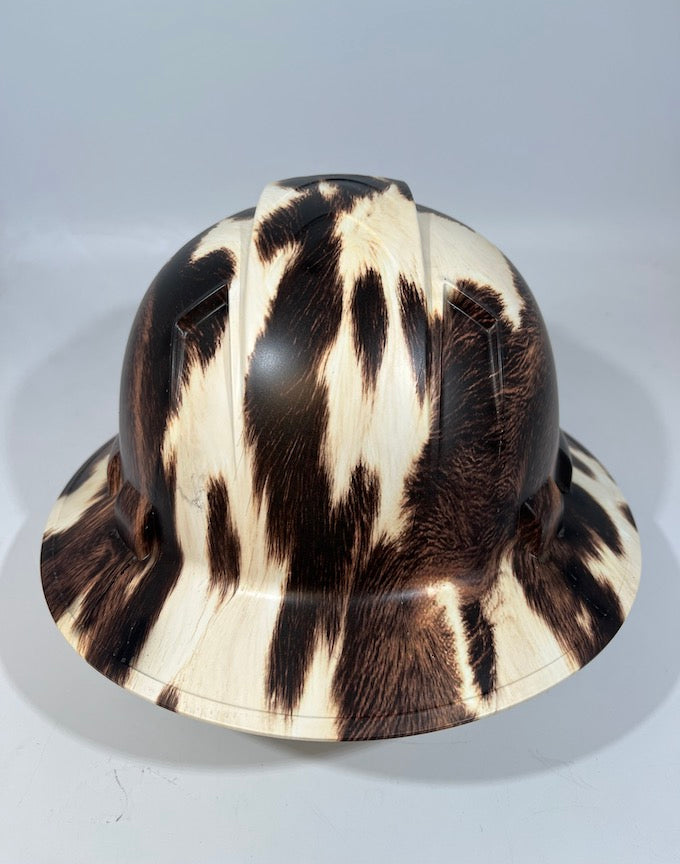 Full Brim Hard Hat Hydro Dipped COW HIDE