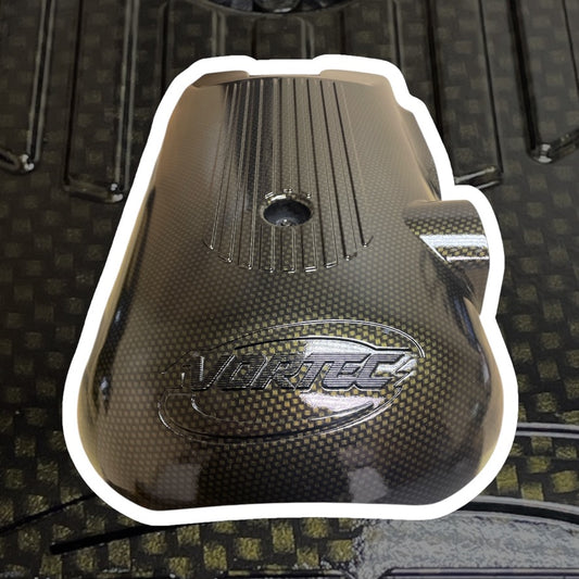 Custom Gold Carbon Fiber Hydro Dipped Engine Covers for Silverado, Tahoe &amp; Cadillac