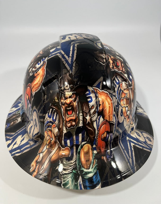 Full Brim Hard Hat Hydro Dipped DALLAS COWBOYS FATHEAD