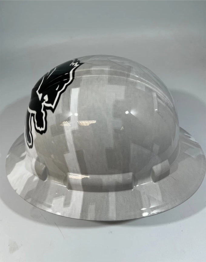 Full Brim Hard Hat Hydro Dipped DETROIT LIONS SALUTE TO SERVICE EDITION