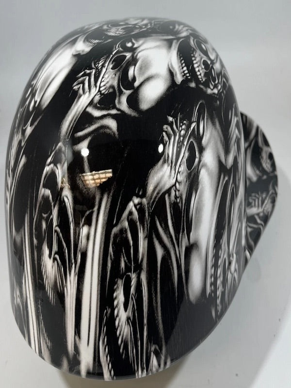 Baseball Cap Style Motorcycle Helmet HEAR NO EVIL SPEAK NO EVIL SEE NO EVIL