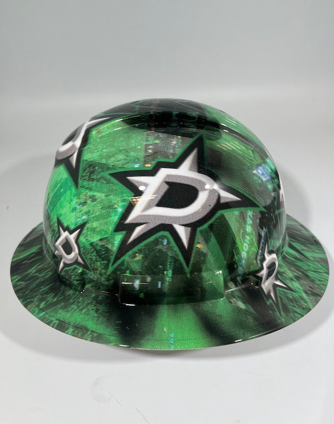 Full Brim Hard Hat Hydro Dipped DALLAS STARS