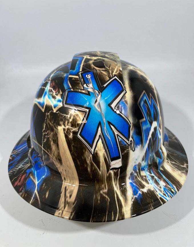 Full Brim Hard Hat Hydro Dipped EMS