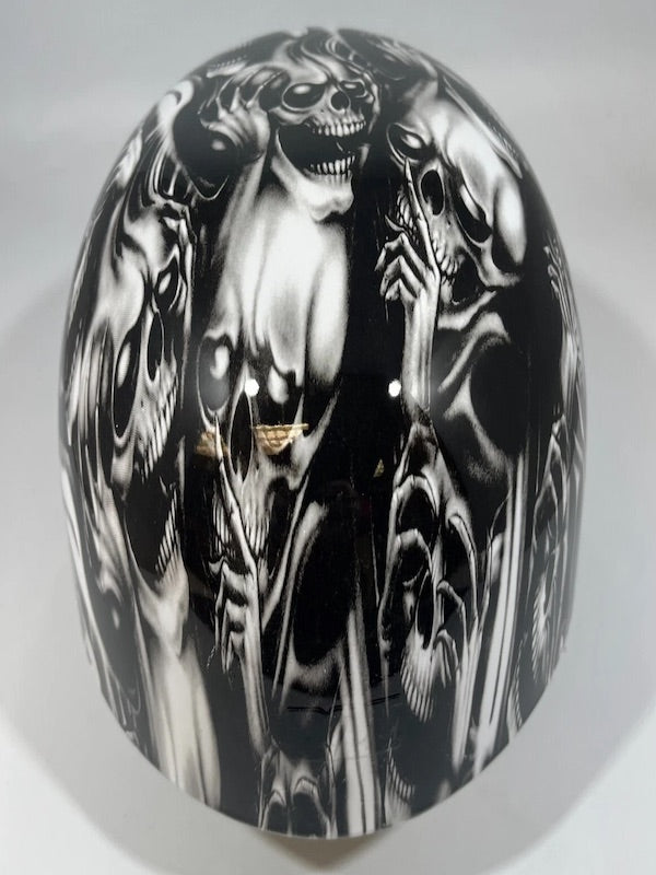 Baseball Cap Style Motorcycle Helmet HEAR NO EVIL SPEAK NO EVIL SEE NO EVIL