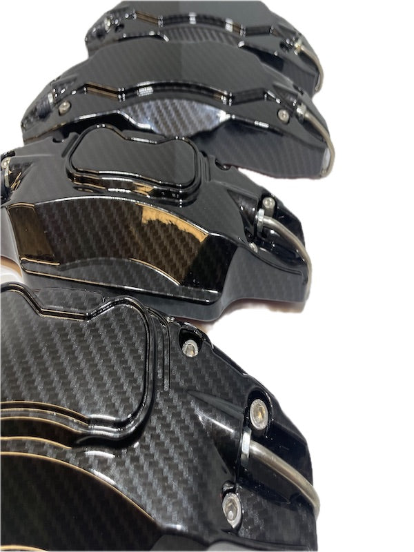 Custom Carbon Fiber Hydro Dipped Tesla Brake Caliper Covers 2017–2024 Tesla Model Y
