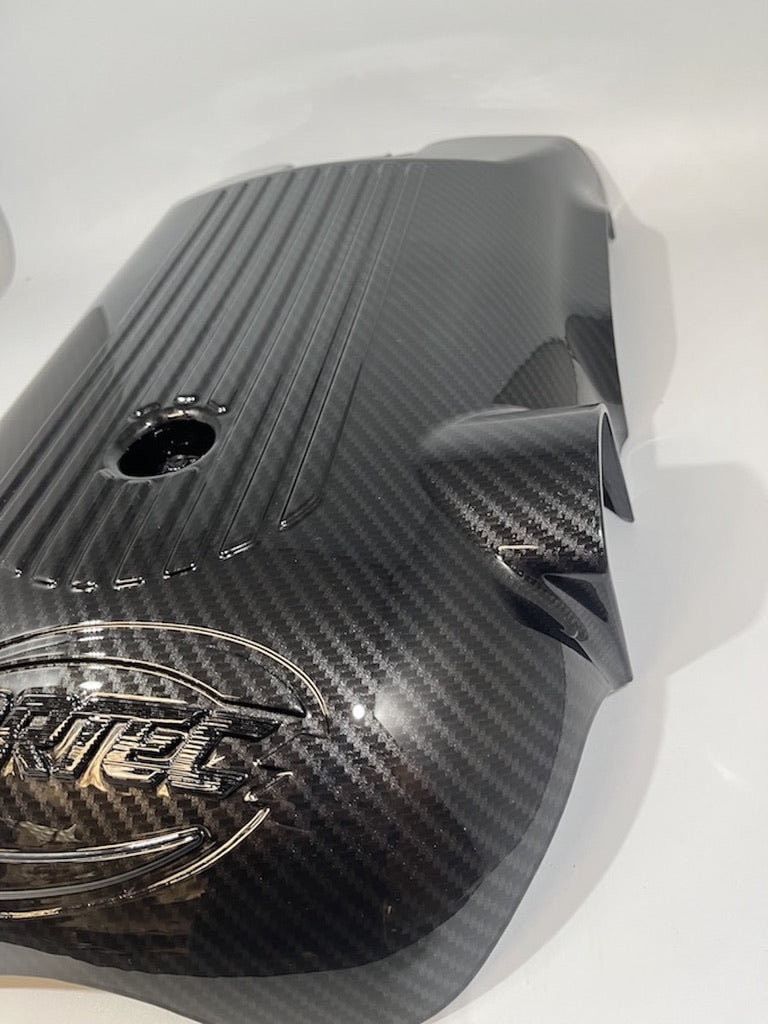 Custom Carbon Fiber Hydro Dipped Engine Covers for Silverado, Tahoe & Cadillac