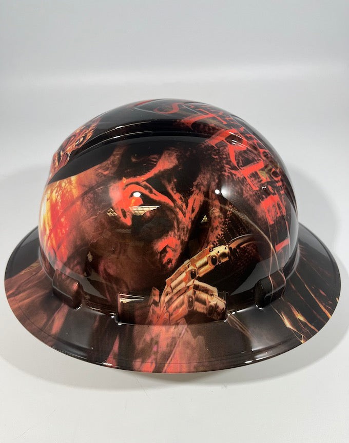 Full Brim Hard Hat Hydro Dipped FREDDY KRUEGER NIGHTMARE ON ELM ST