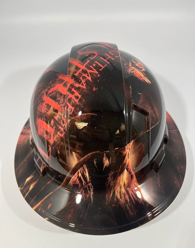 Full Brim Hard Hat Hydro Dipped FREDDY KRUEGER NIGHTMARE ON ELM ST