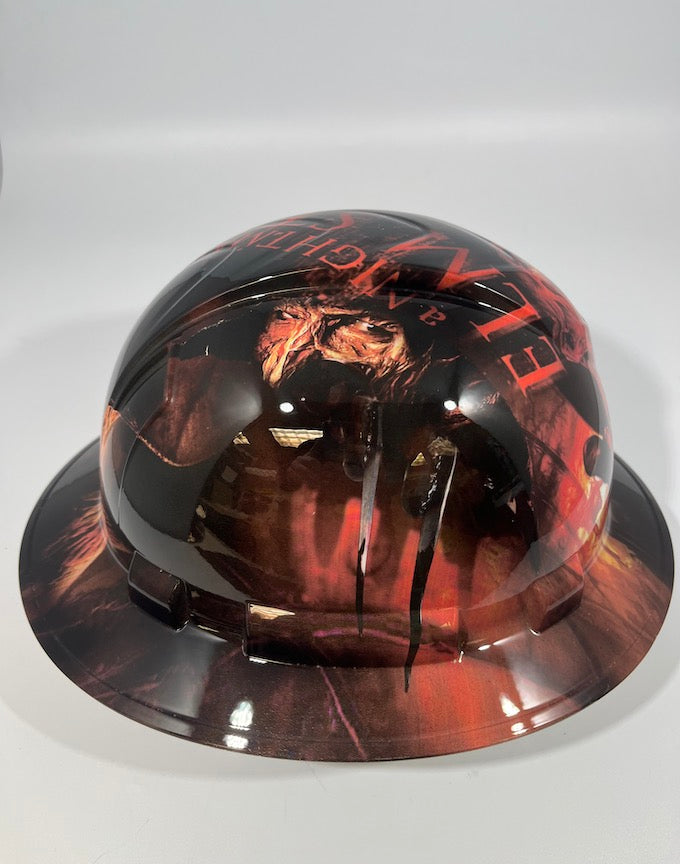 Full Brim Hard Hat Hydro Dipped FREDDY KRUEGER NIGHTMARE ON ELM ST