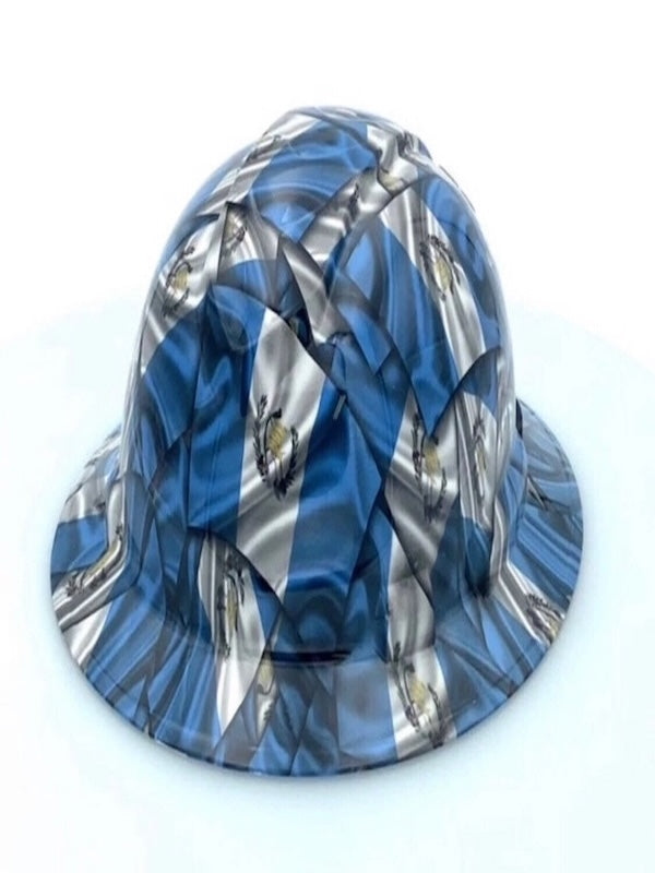 Full Brim Hard Hat Hydro Dipped Guatemalan Flag