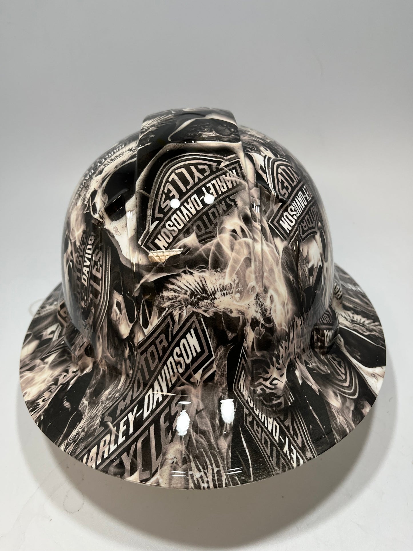 Full Brim Hard Hat Hydro Dipped HARLEY DAVIDSON SKULLS