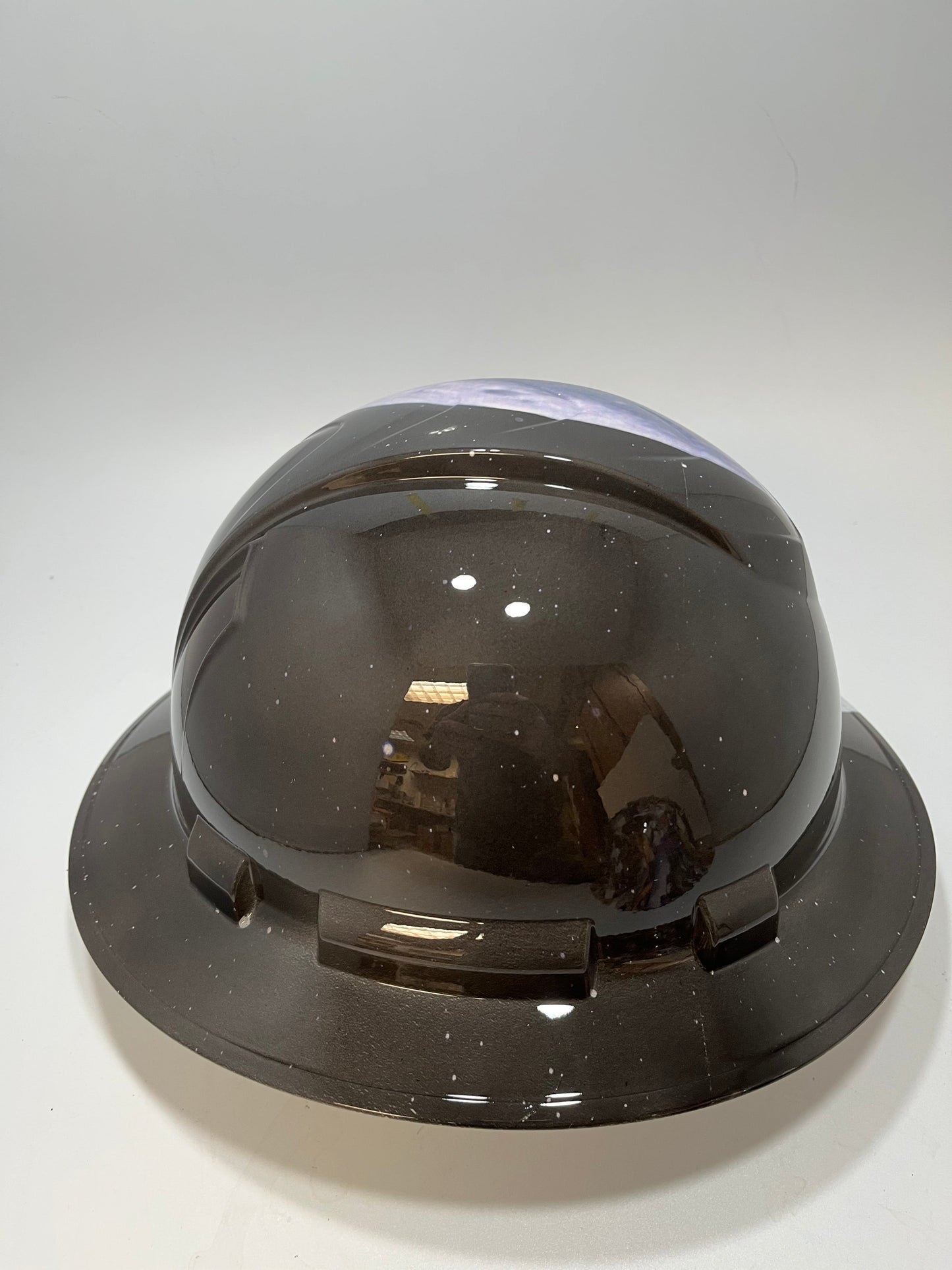 Full Brim Hard Hat Hydro Dipped HOWL AT THE MOON