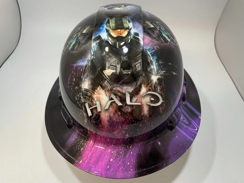 Full Brim Hard Hat Hydro Dipped Halo