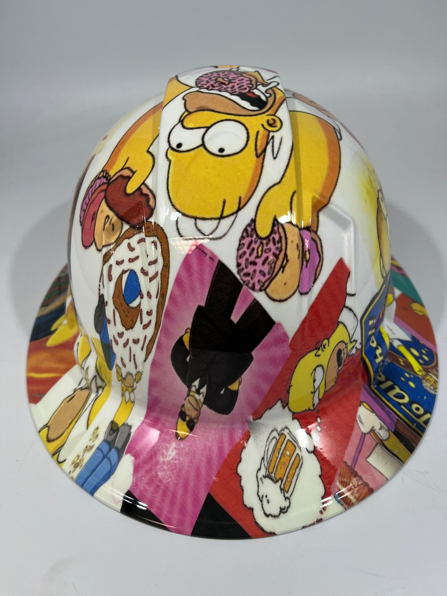 Full Brim Hard Hat Hydro Dipped SIMPSONS HOMER