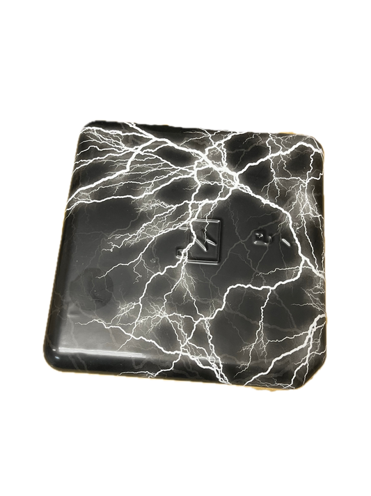 Silverado Fuse box lid. Hydro dipped BLACK LIGHTNING