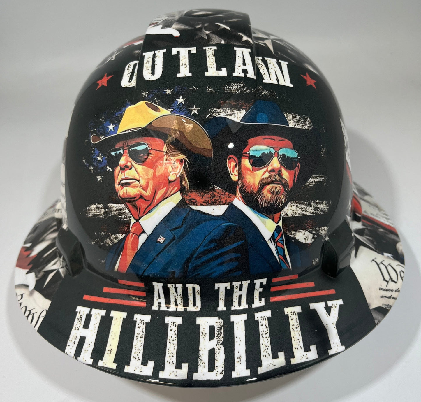 Full Brim Hard Hat Hydro Dipped OUTLAW HILLBILLY
