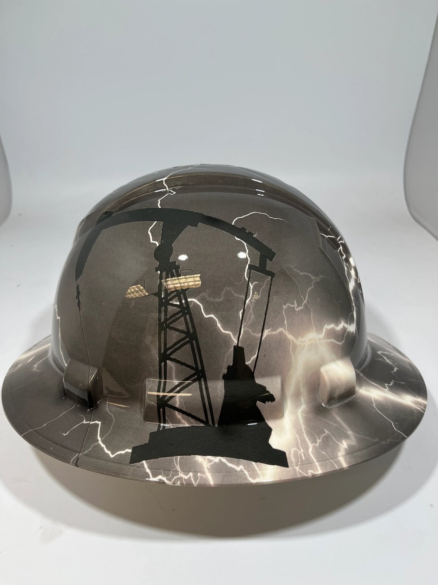 Full Brim Hard Hat Hydro Dipped CUSTOM OIL RIG