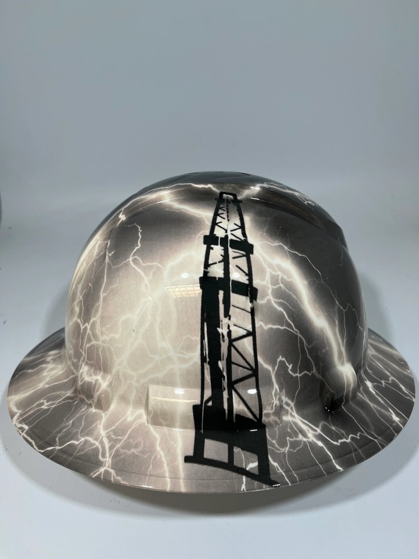 Full Brim Hard Hat Hydro Dipped CUSTOM OIL RIG