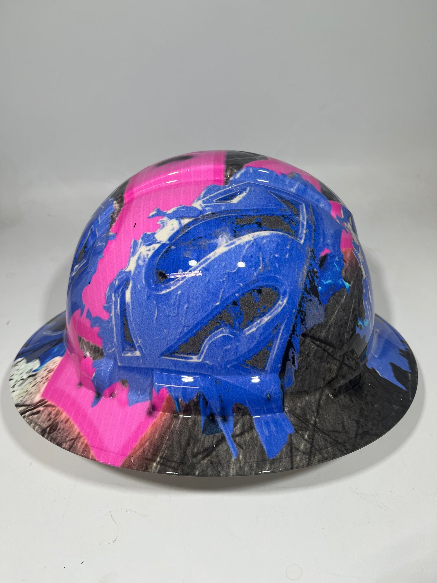 Full Brim Hard Hat Hydro Dipped SUPERWOMAN