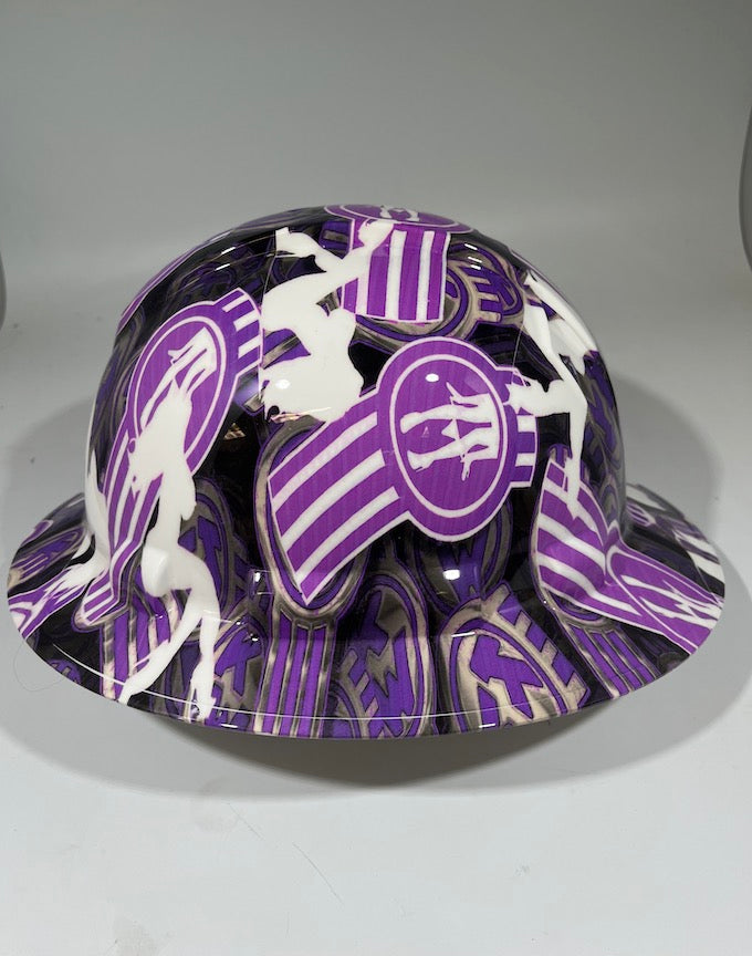 Full Brim Hard Hat Hydro Dipped KENWORTH Purple PANTY DROPPER