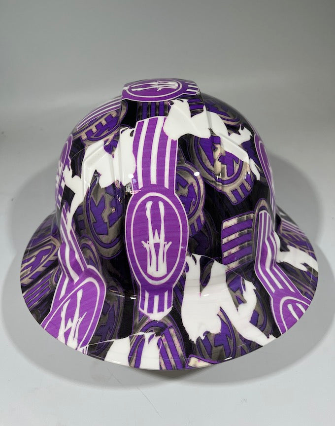 Full Brim Hard Hat Hydro Dipped KENWORTH Purple PANTY DROPPER