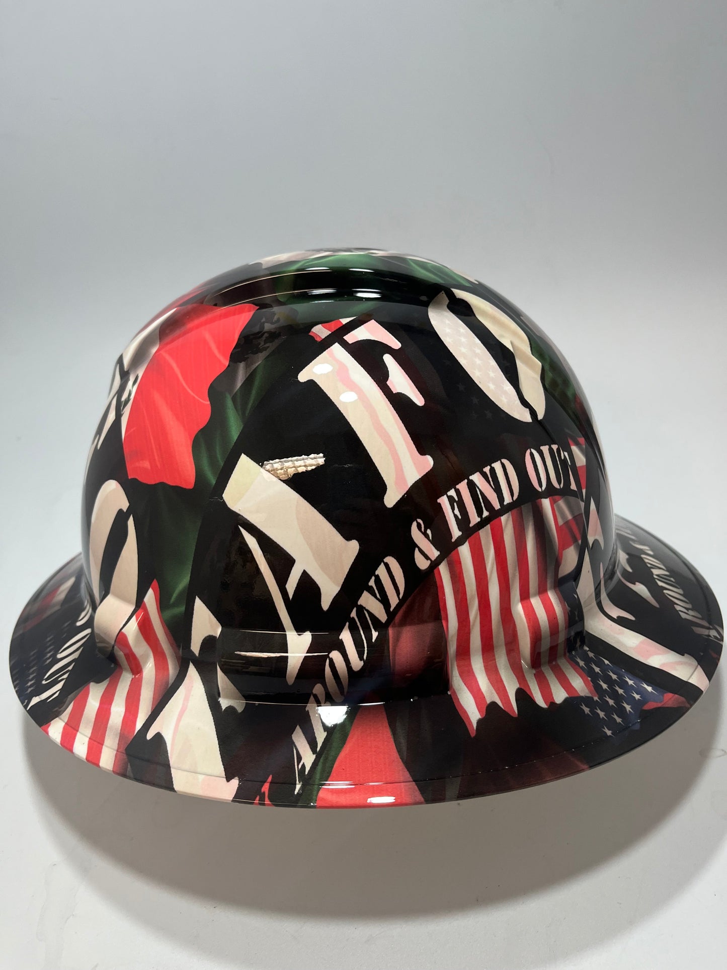 Full Brim Hard Hat Hydro Dipped MEXICAN PRIDE FAFO LMTD