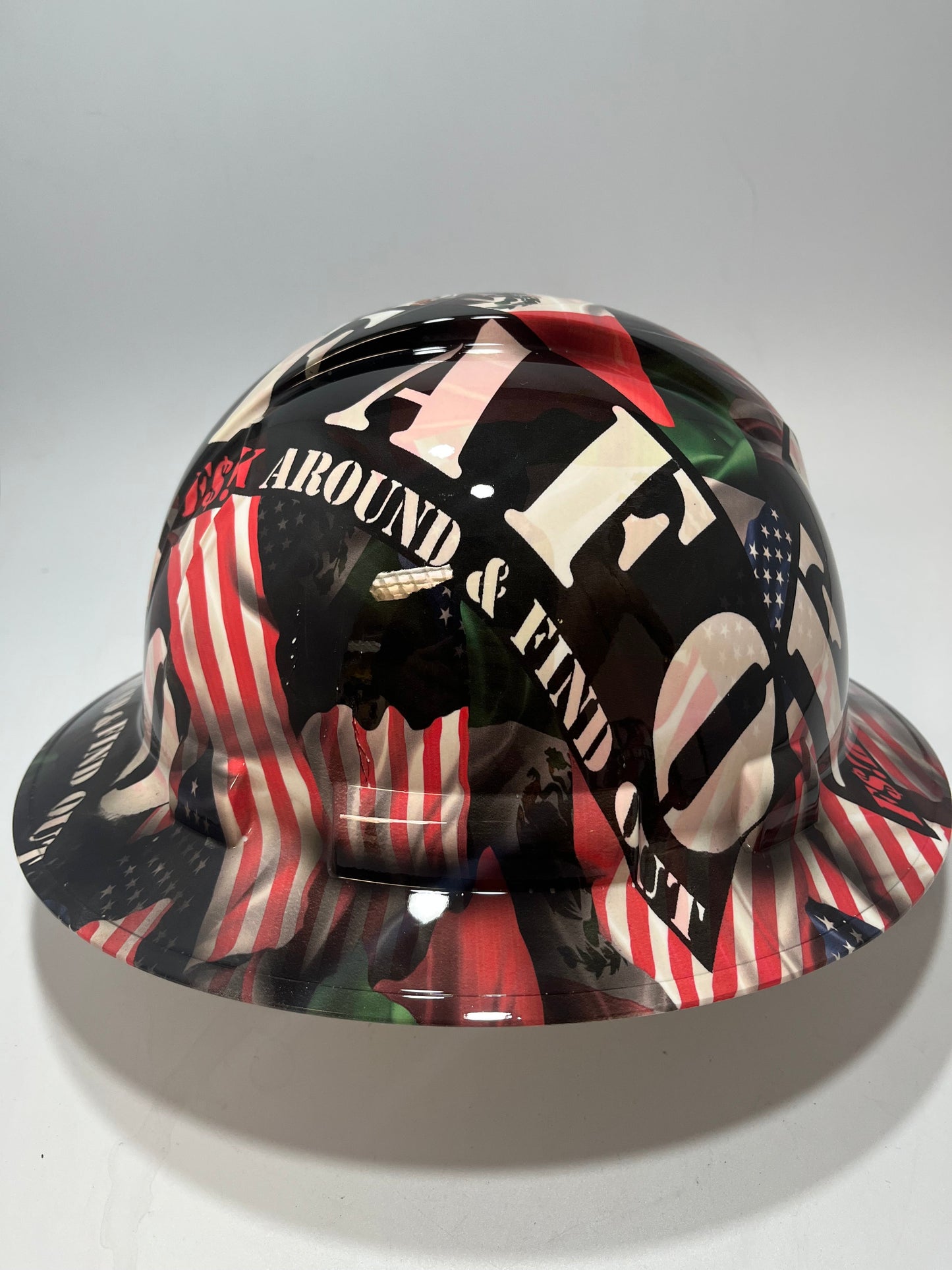 Full Brim Hard Hat Hydro Dipped MEXICAN PRIDE FAFO LMTD