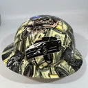 Full Brim Hard Hat Hydro Dipped DIRTY HANDS STICKER BOMB