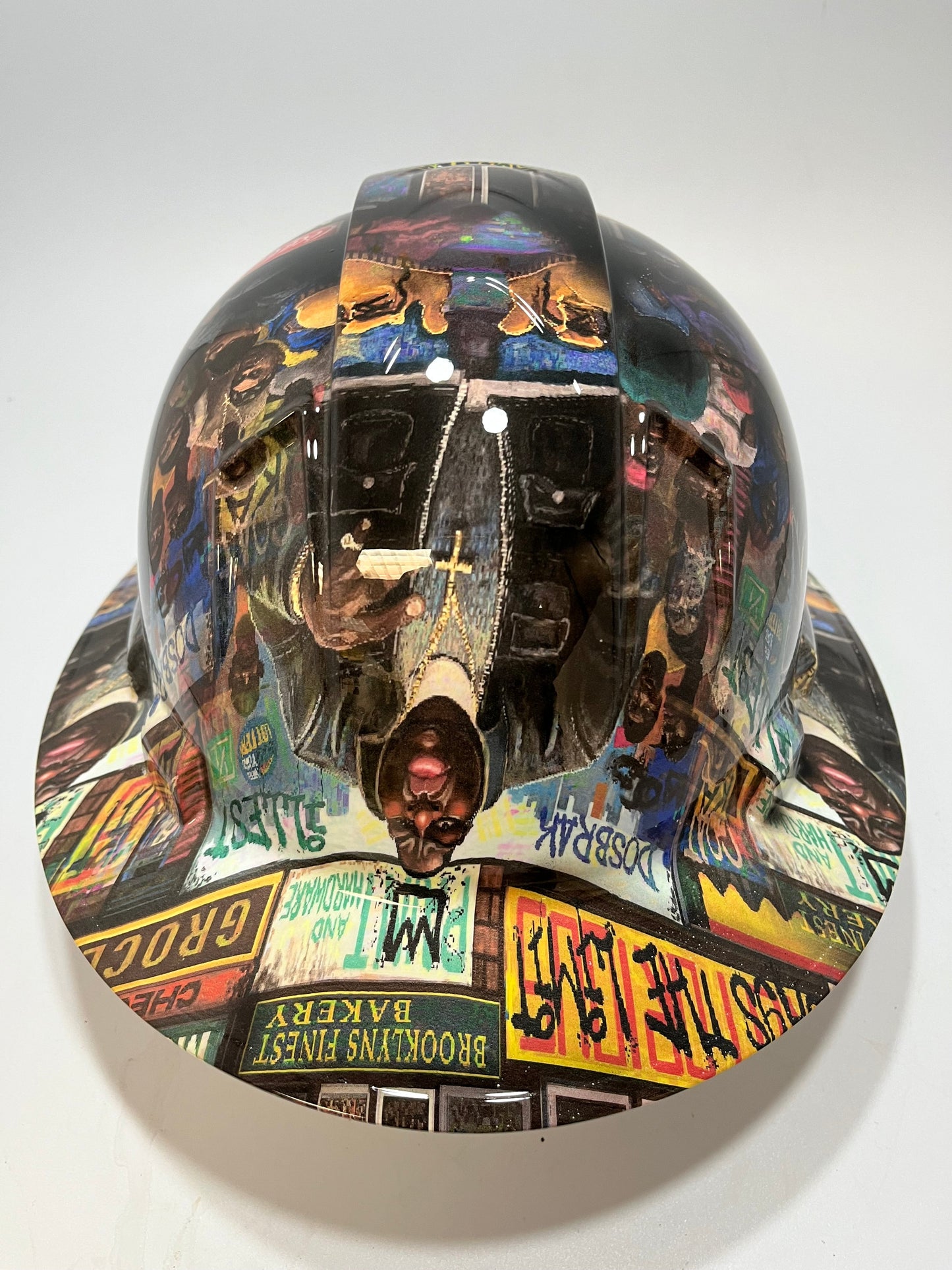 Full Brim Hard Hat Hydro Dipped NOTORIOUS BIG. Biggie