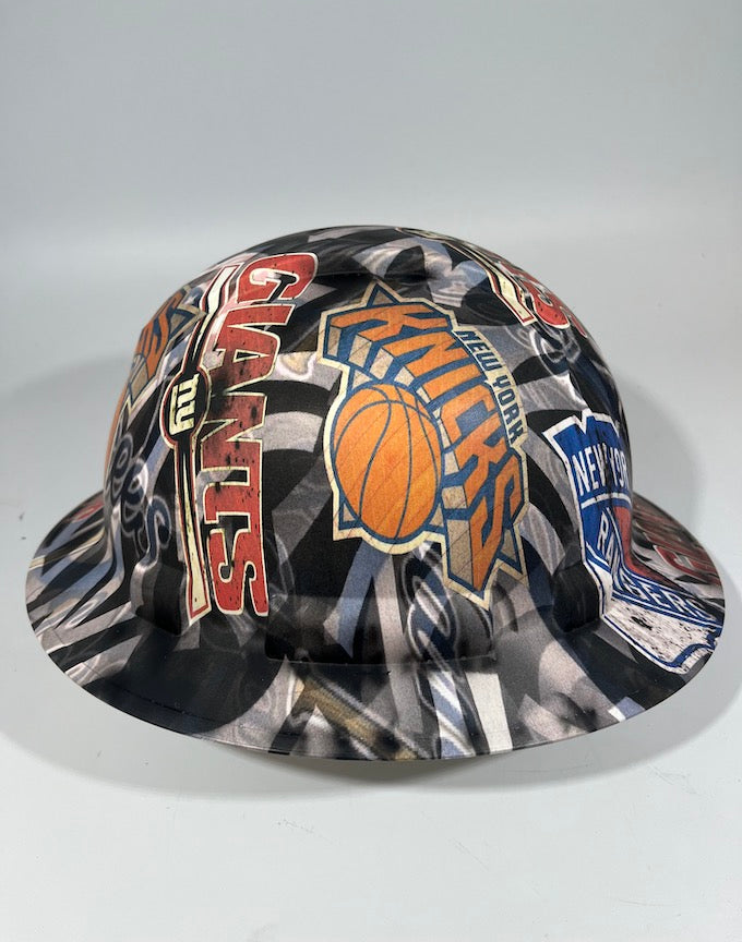 Full Brim Hard Hat Hydro Dipped New York Teams
