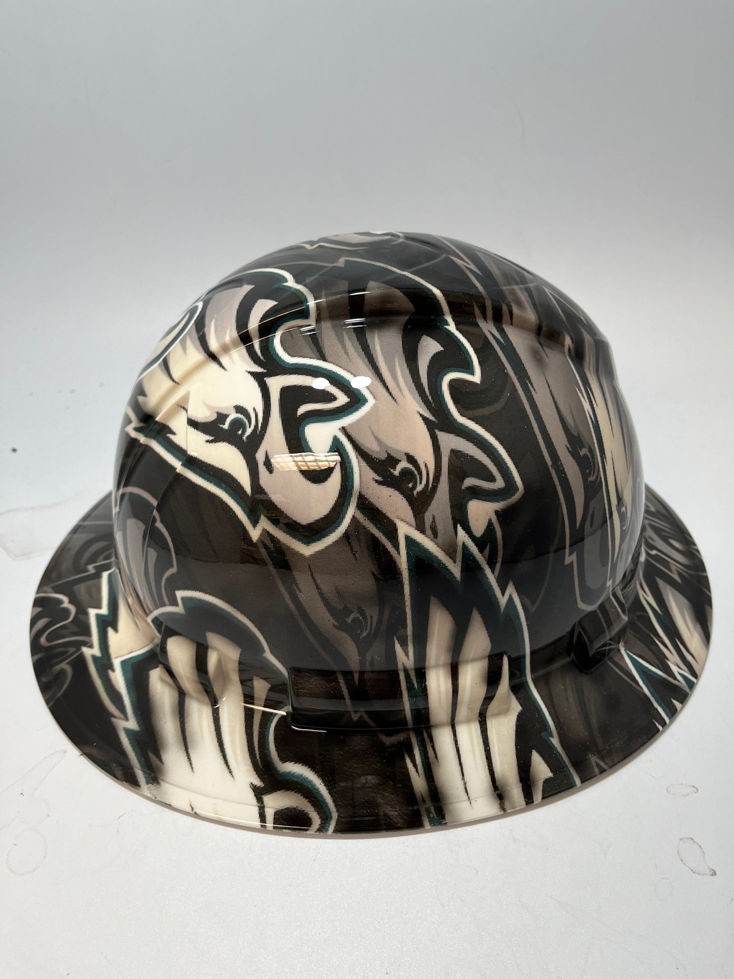Full Brim Hard Hat Hydro Dipped PHILADELPHIA EAGLES