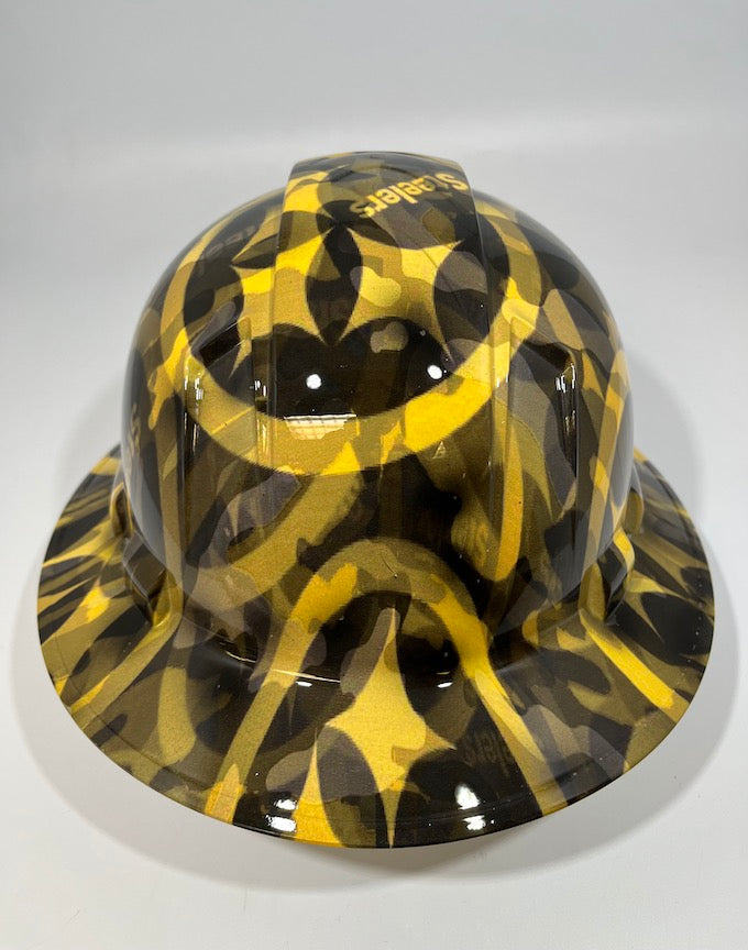 Full Brim Hard Hat Custom Hydro Dipped PITTSBURG STEELERS CAMO