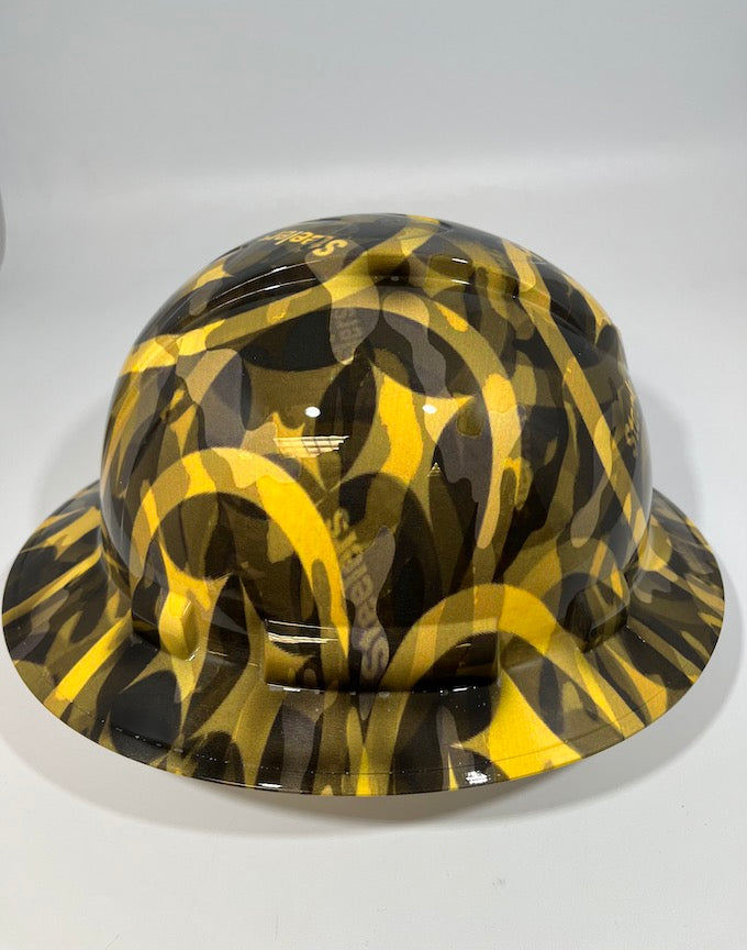 Full Brim Hard Hat Custom Hydro Dipped PITTSBURG STEELERS CAMO