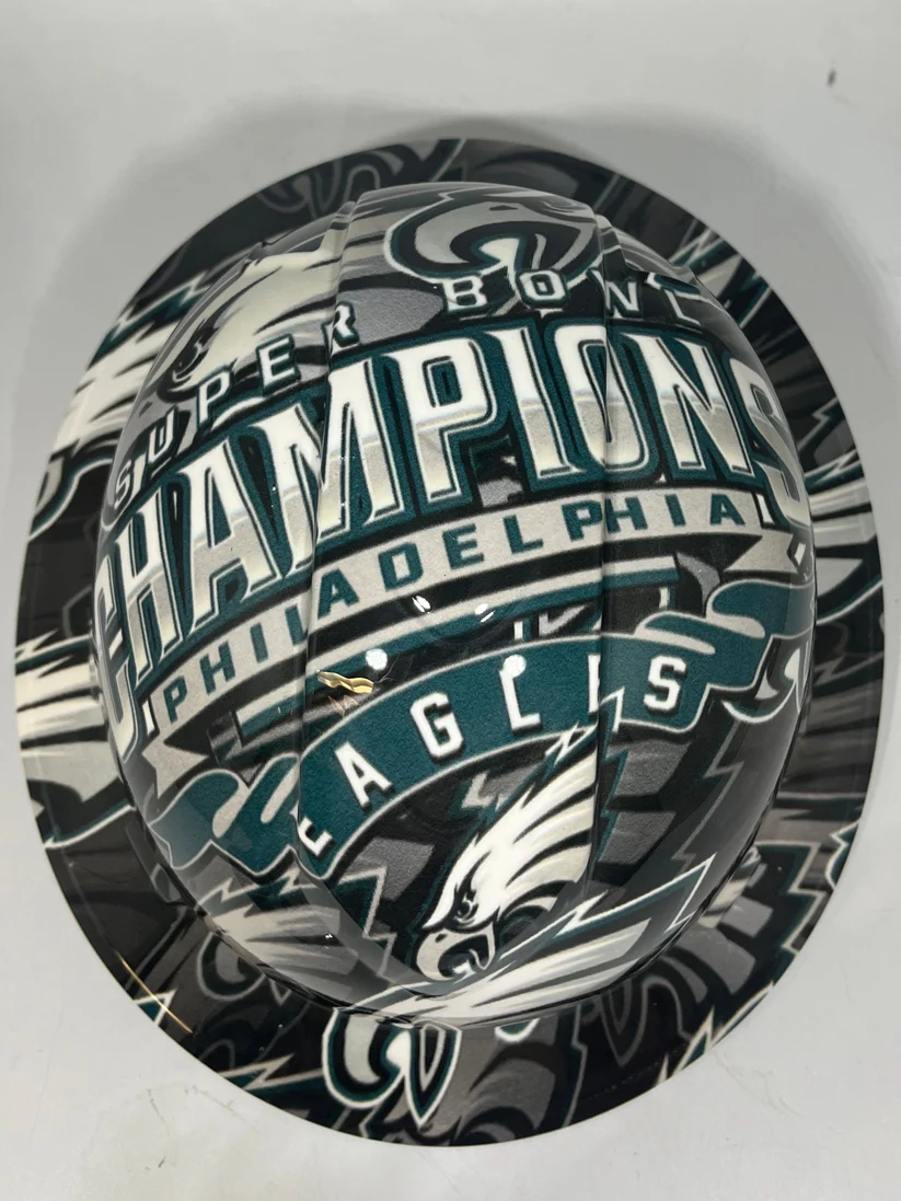 Full Brim Hard Hat Hydro Dipped Philadelphia Eagles Champs