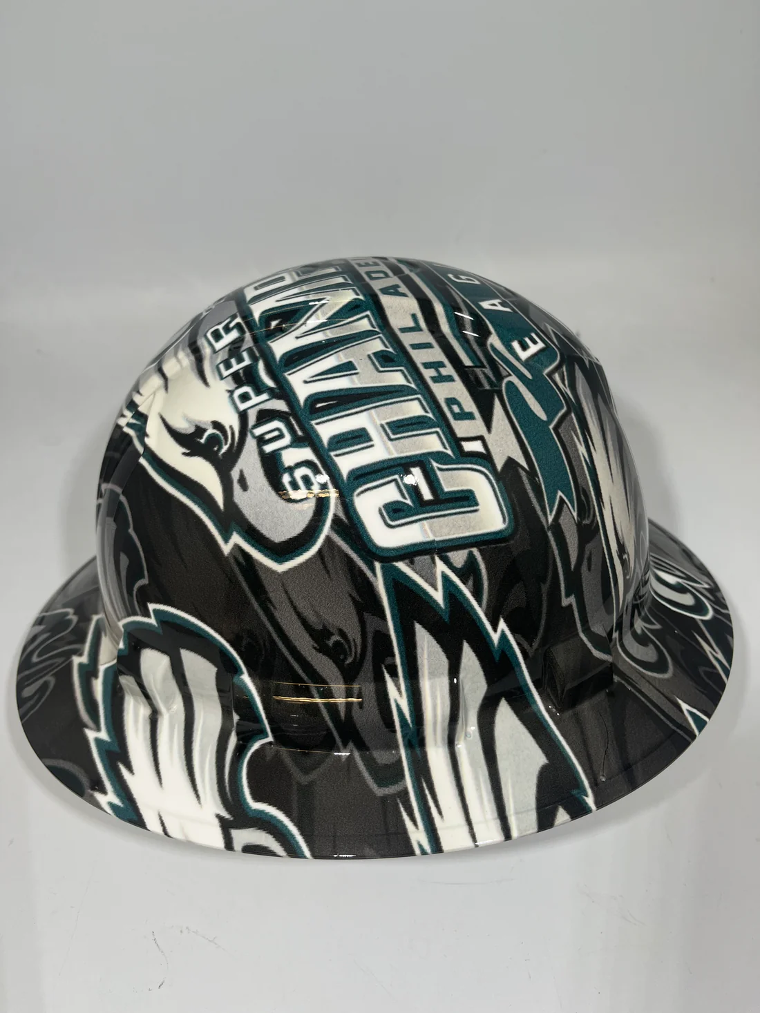Full Brim Hard Hat Hydro Dipped Philadelphia Eagles Champs