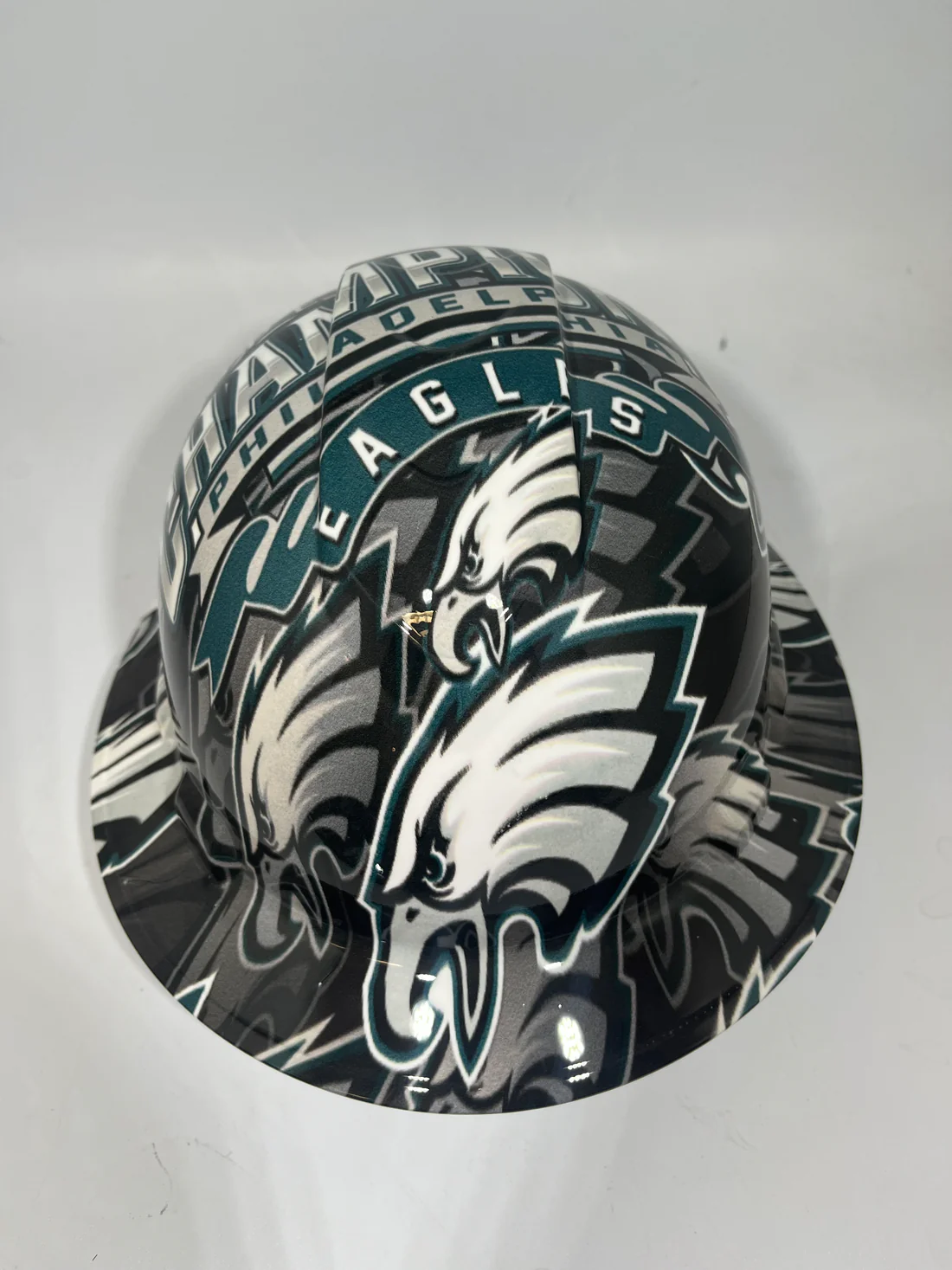 Full Brim Hard Hat Hydro Dipped Philadelphia Eagles Champs