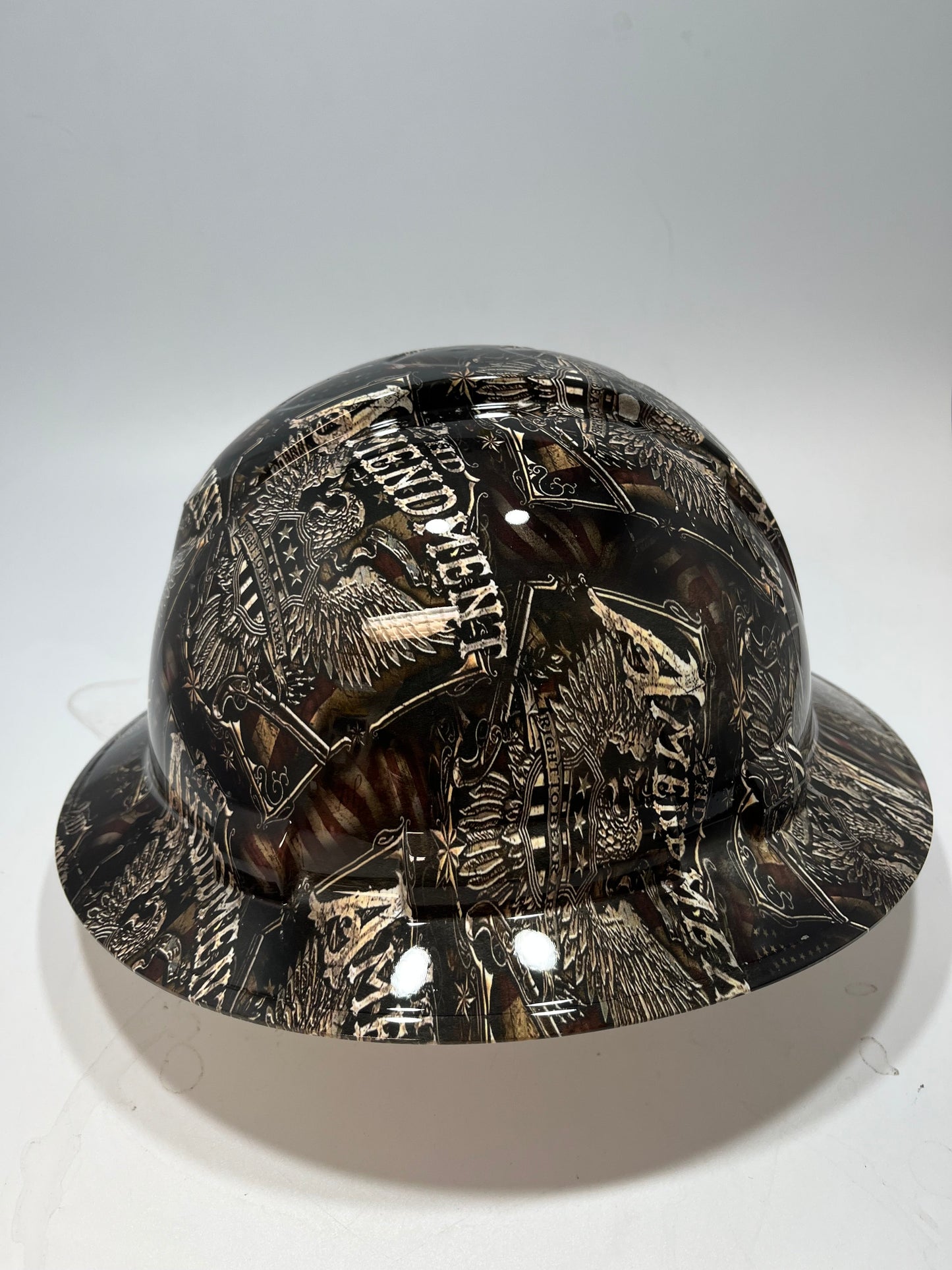 Full Brim Hard Hat Hydro Dipped RIGHT TO BEAR ARMS 2ND AMENDMENT
