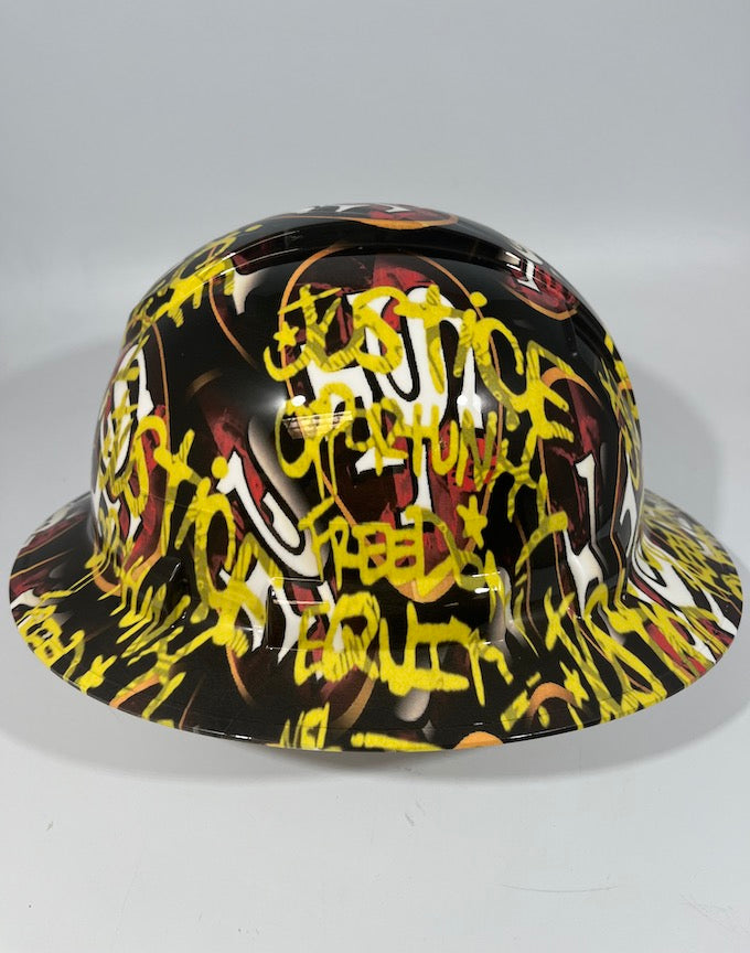 Full Brim Hard Hat Custom Hydro Dipped SAN FRANCISCO 49ERS INSPIRE CHANGE