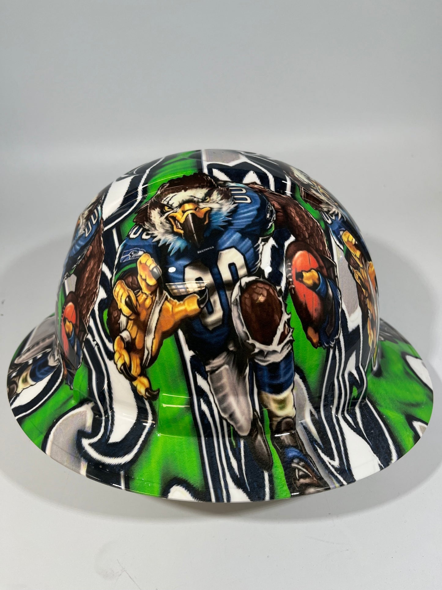 Full Brim Hard Hat Hydro Dipped SEATTLE SEAHAWKS
