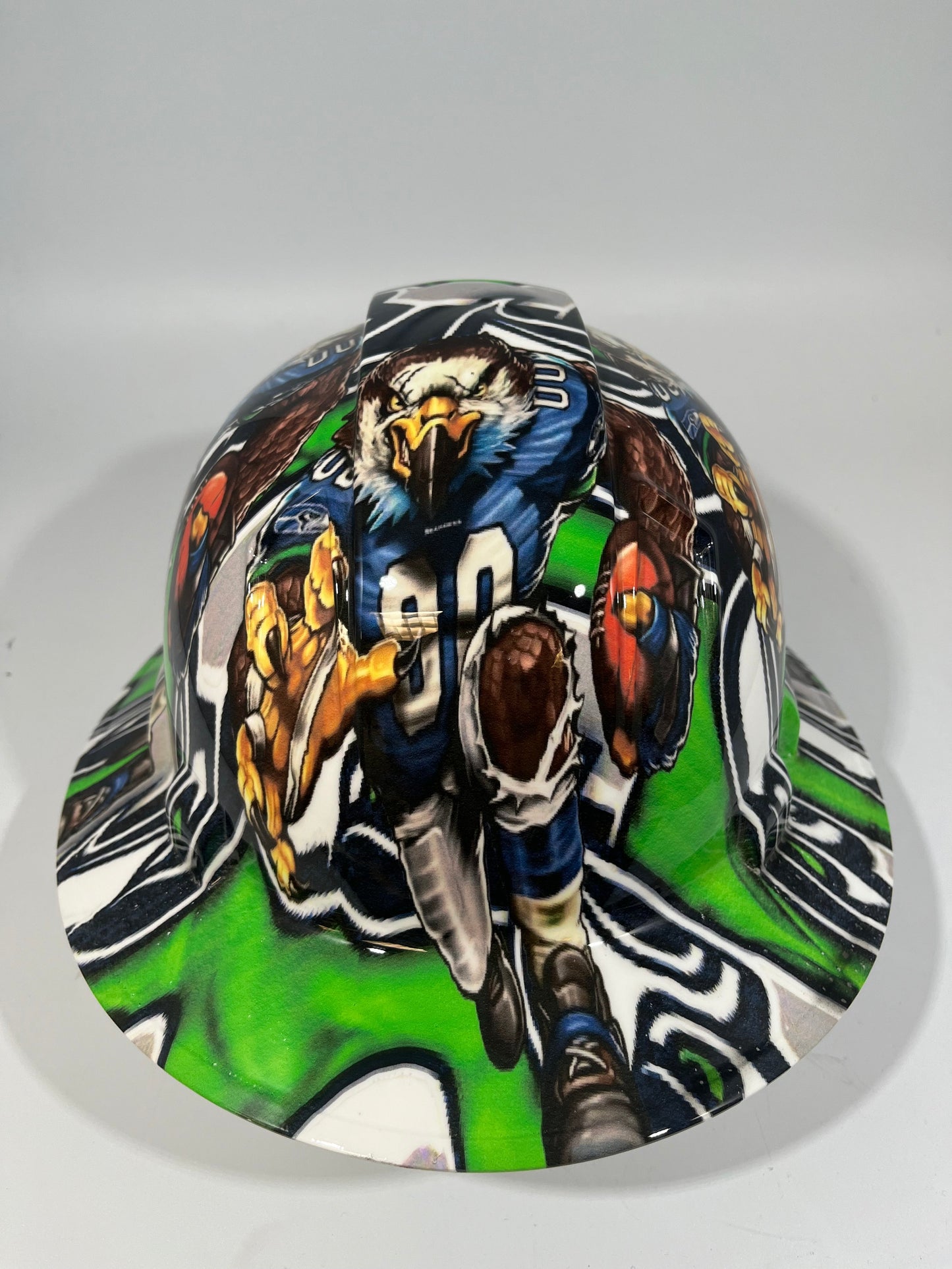 Full Brim Hard Hat Hydro Dipped SEATTLE SEAHAWKS