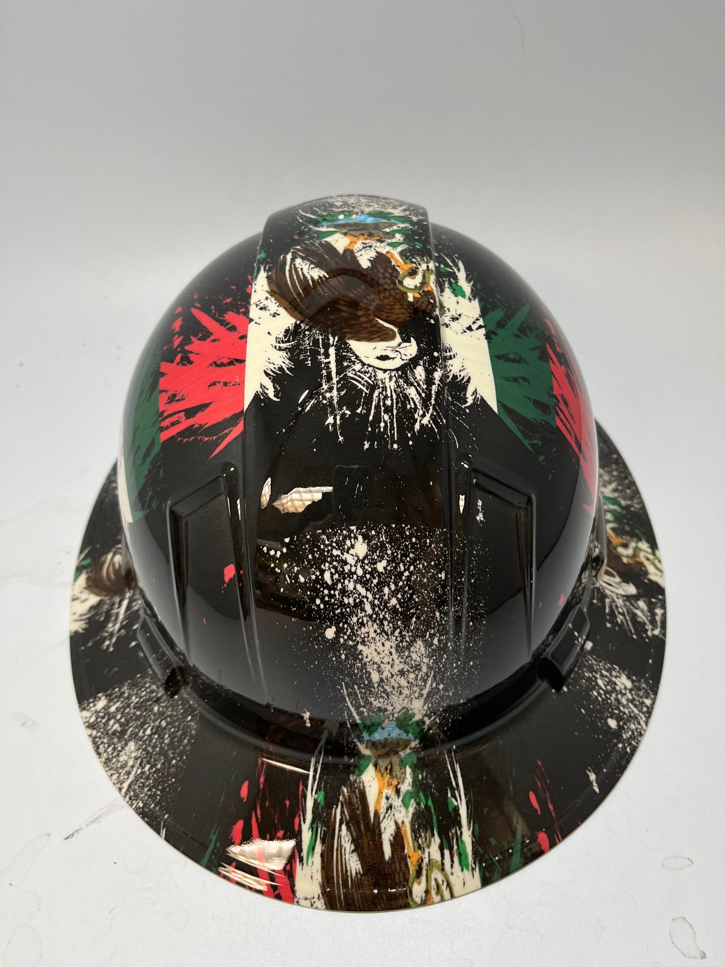 Full Brim Hard Hat Hydro Dipped SICK MEXICAN ROOTS FLAG