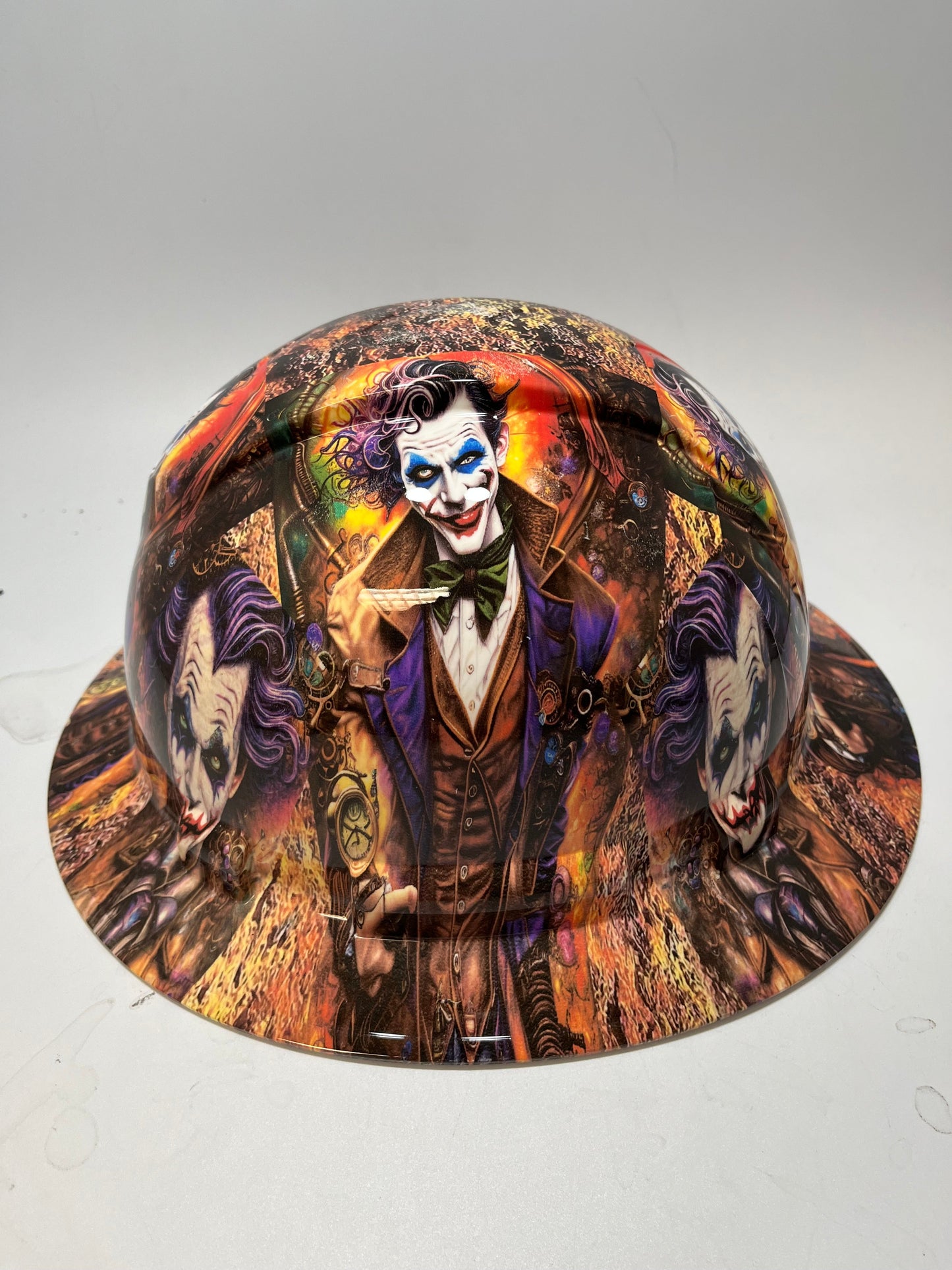 Bad ass hardhat with  hydro dipped comic book design