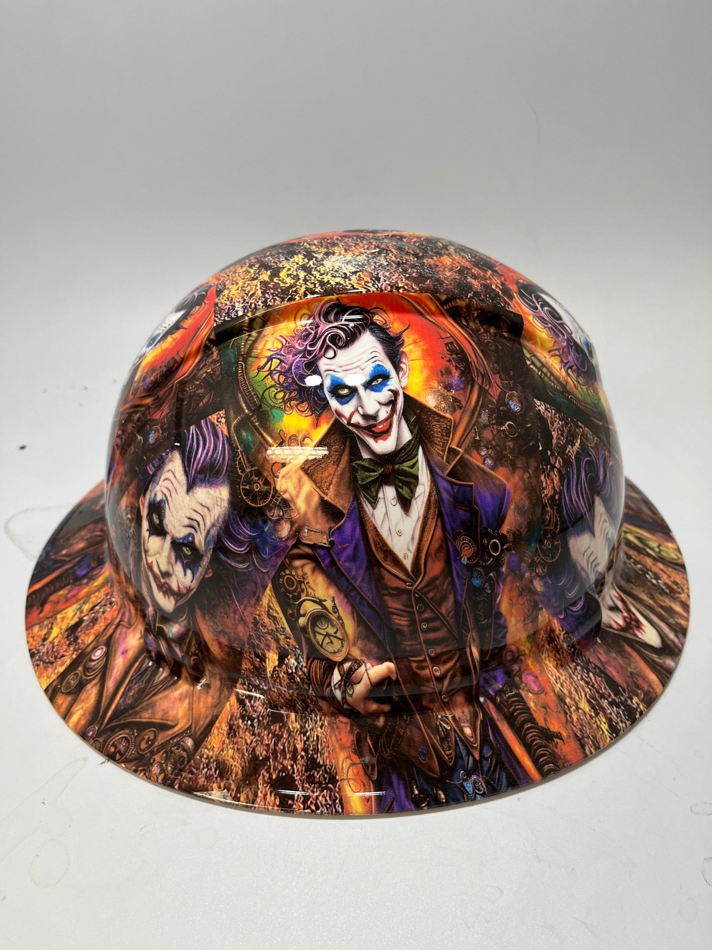 Full Brim Hard Hat Hydro Dipped STEAMPUNK THE JOKER